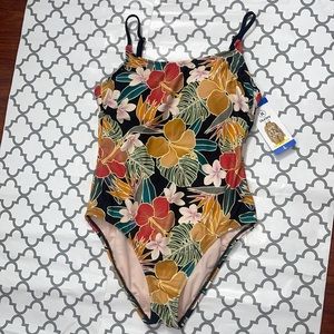 Hurley one piece flower swimsuit